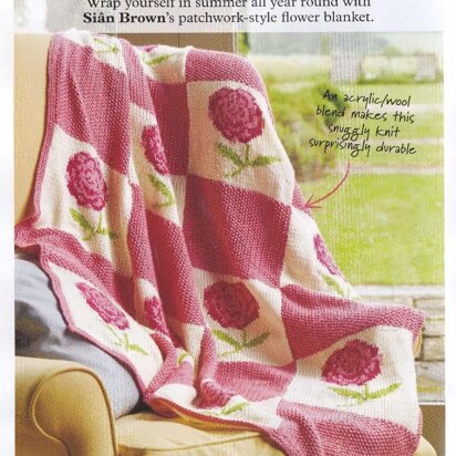 Rose and Moss Blanket - knitting pattern