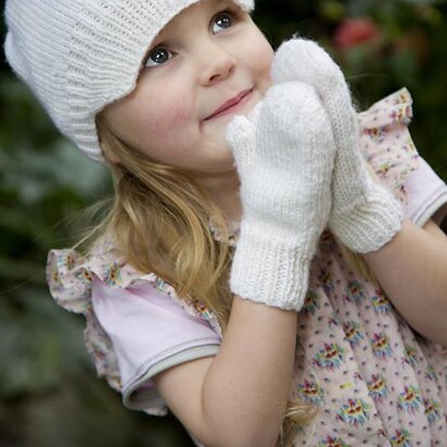 Snow White - Peak Hat and Simple Mittens - Little Cupcakes - Pattern - Lc09