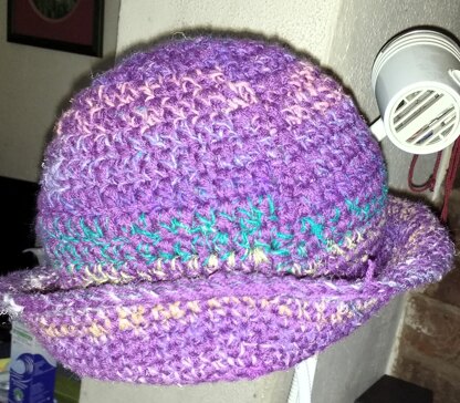Purple 1920's style hat
