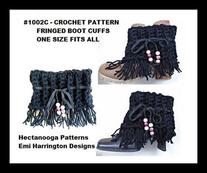 1002C - FRINGED boot cuffs