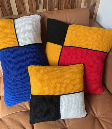 Mondrian inspired pillow cover