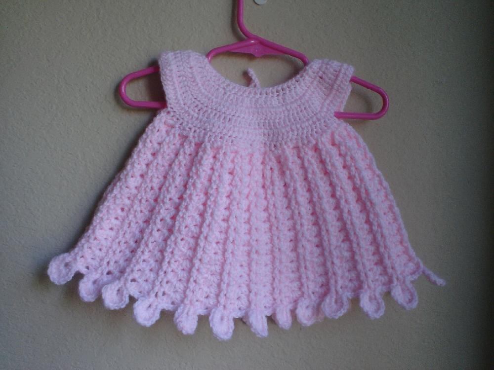 Free crochet newborn online baby dress patterns easy