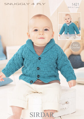 Boys Cardigans in Sirdar Snuggly 4 ply - 1421