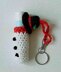 Snowman Lip Balm Cozy Keychain