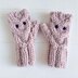 'Owl fingerless mitts' 2yrs to adult