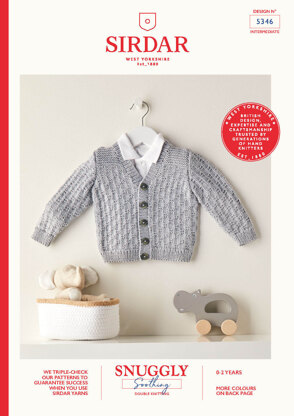 Babies Cardigan in Sirdar Snuggly Soothing DK - 5346 - Leaflet