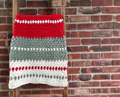 Christmas Lane Striped blanket