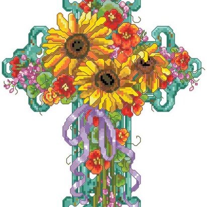 Summer Season Floral Cross - PDF