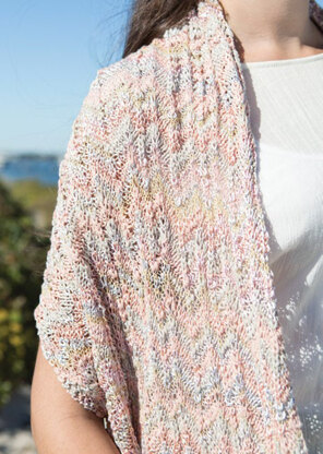 Landers Shawl in Berroco Mixer - Downloadable PDF