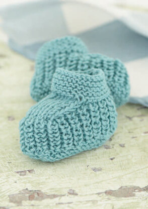 Bootees and Shoes in Sirdar Snuggly Baby Bamboo DK - 4734 - Downloadable PDF