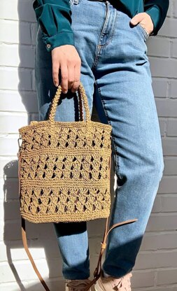 Twisted raffia Tote bag