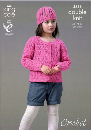 Cardigan, Sweater and Hat in King Cole Smooth DK - 3656