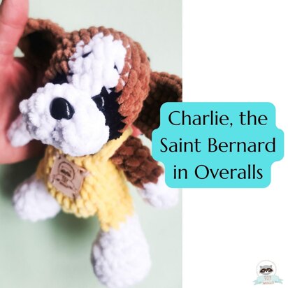 Charlie, the Saint Bernard in Overalls