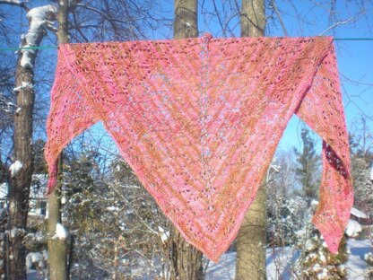 Fuchsia Bloom Shawlette