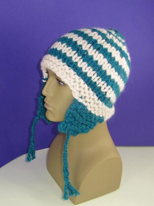 Super Chunky Stripe Trapper Hat