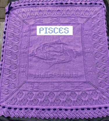 Nr. 6 Zodiac Pisces Baby blanket