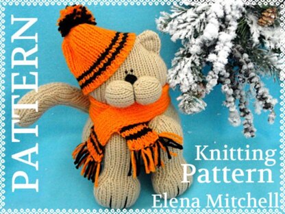 Knit Pattern Cat Animal Patterns Children Toy