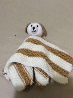 Cuddly Puppy Lovey Baby Blanket Pattern