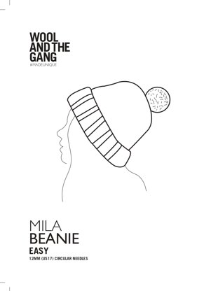 Mila Beanie in Wool and the Gang - Downloadable PDF