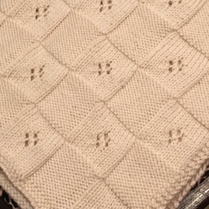 Knitting Pattern, Square Lace Blanket, PDF