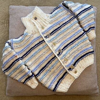 Striped Aran Cardigan for Alex