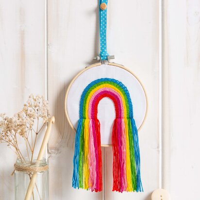 Wool Couture Rainbow Printed Embroidery Kit - Multi