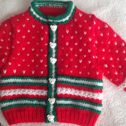 Christmas Snow Time Baby Cardigan