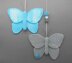 Butterfly hanging decoration - simple made from scraps of yarn