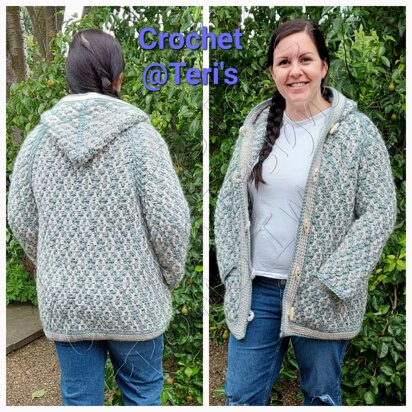 Chunky Diamond Mosaic Duffel Coat