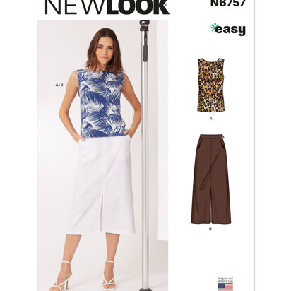 New Look Misses' Top and Skirt N6757 - Paper Pattern, Size A (10-12-14-16-18-20-22)