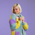 Playful Patchwork Cardigan - Free Knitting Pattern for Women in Paintbox Yarns Wool Blend Super Chunky