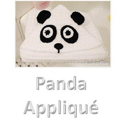 Panda Face and Paws Applique