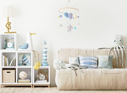 Elephant with balloons baby mobile