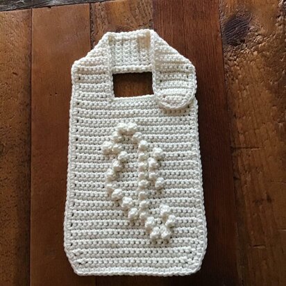 Baby Bib With Bobble Stitch Seahorse