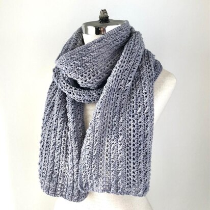 Cozy Cable Lace Scarf