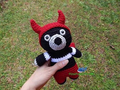 Amigurumi Tasmanian Devil in Costume Pattern No.58