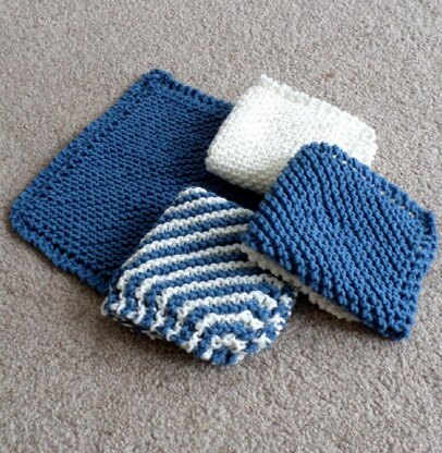 Diagonal Garter Wash Cloth