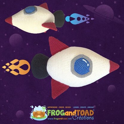 CHIBI Rocket Spaceship Fusée UFO Amigurumi FROGandTOAD Créations