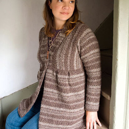 Celsian Cardigan in Berroco Blackstone Tweed