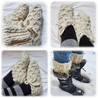 Honeycomb Slippers & Leg Warmers