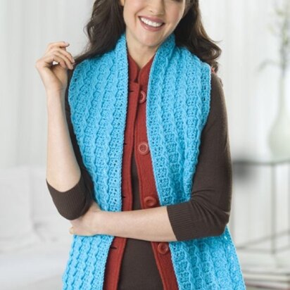 Baby Cable Scarf in Red Heart Super Saver Economy Solids - LW2480