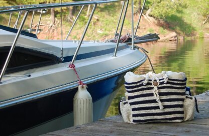 "Nautical Knots" Beach / Yarn / Tote Bag