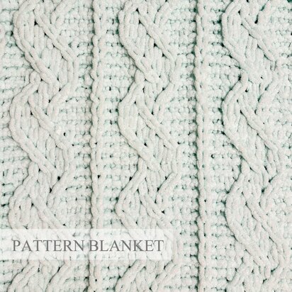 Wavy Track Blanket Pattern - knitting pattern