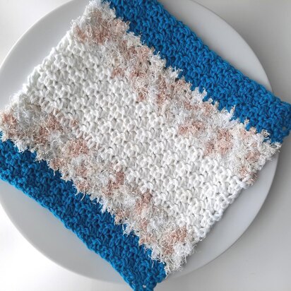 Ocean Surf Crochet Dishcloth