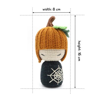 Pumpkin Kokeshi Doll