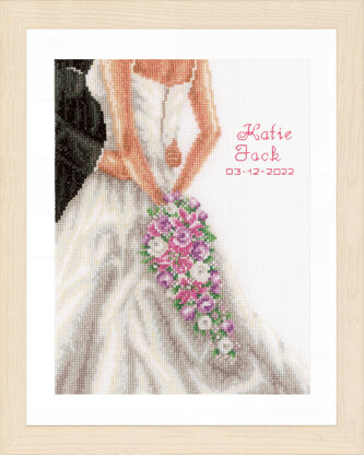 Vervaco Counted Cross Stitch Kit Wedding Couple Cross Stitch Kit