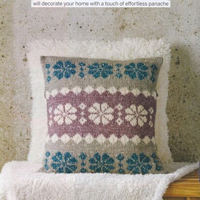 Flower Fairisle Cushion Cover