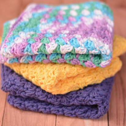 Cotton Grit Stitch Washcloth