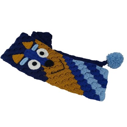 Blue Dog Scarf C2C