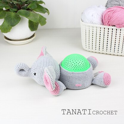 Crochet Pattern - Night light Elephant/Projector star